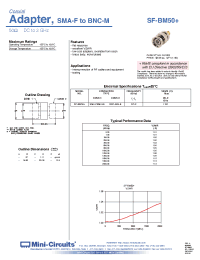 Datasheet SF-BM50+ manufacturer Mini-Circuits